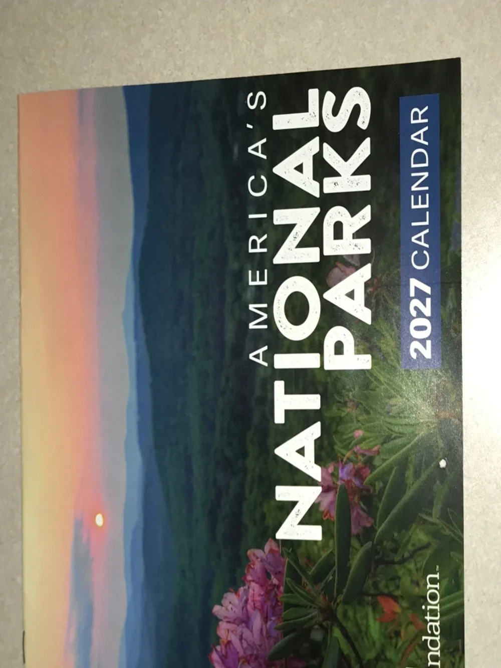 2027 colorful wall Calendar - landscapes